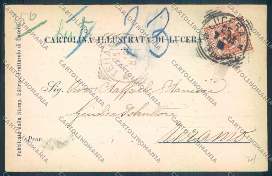 Foggia Lucera Un saluto da cartolina ZB7028 – retro