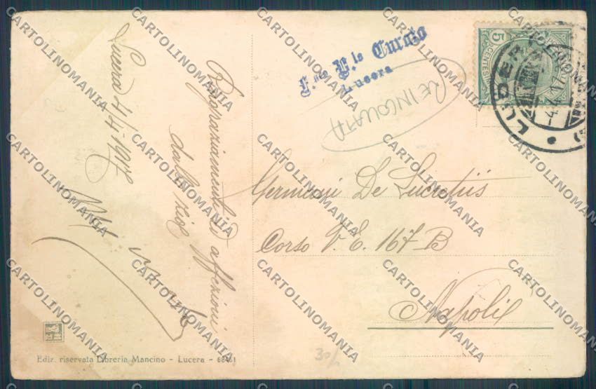 Foggia Lucera REINCOLLATA cartolina ZB7031 – retro