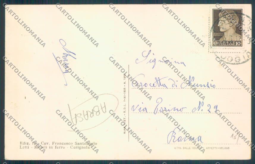 Foggia Cerignola Saluti da ABRASA cartolina ZB7044 – retro