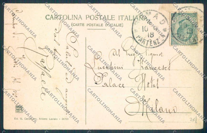 Roma Albano Tomba Orazi e Curiazi cartolina ZB7090 – retro