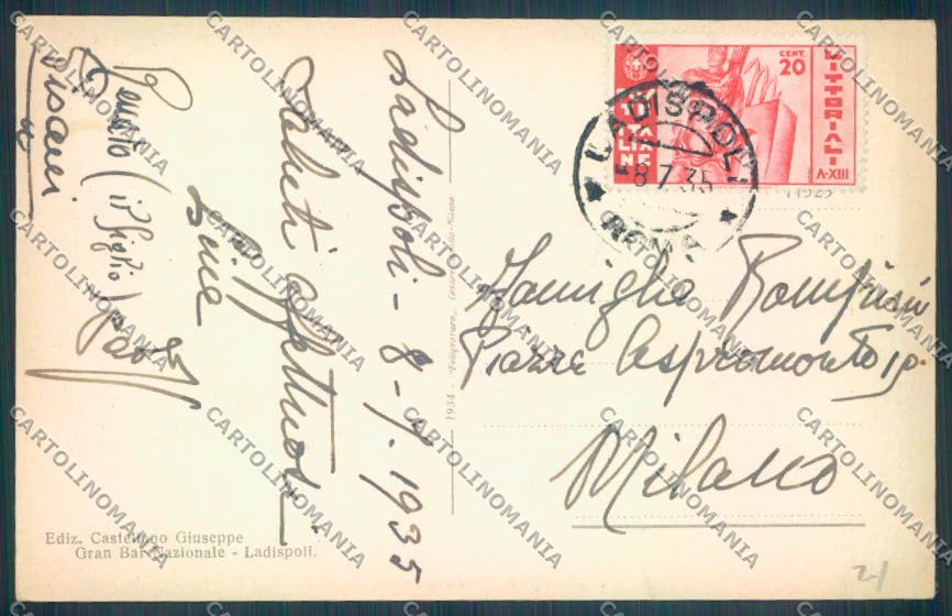 Roma Ladispoli cartolina ZB7091 – retro