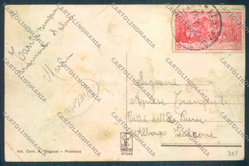 Rieti Castelnuovo di Farfa PIEGHE cartolina ZB7127 – retro