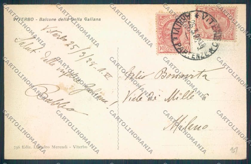 Viterbo Città cartolina ZB7158 – retro