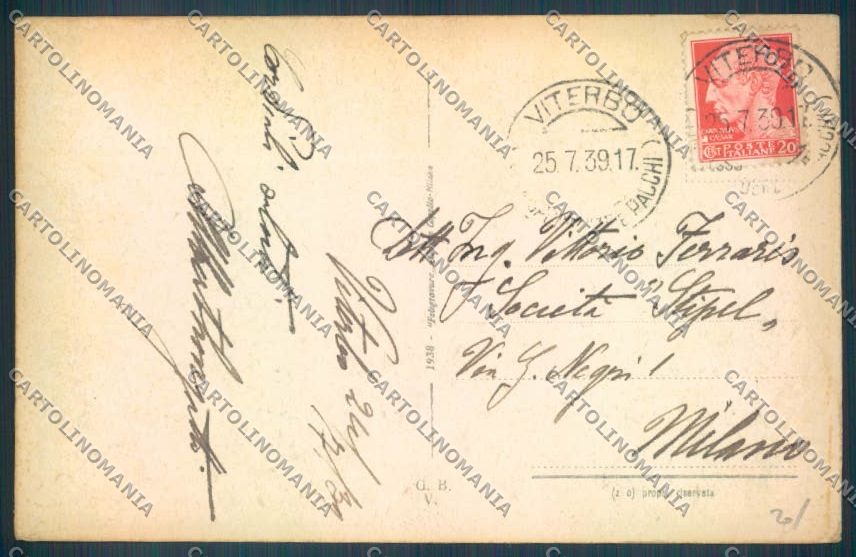 Viterbo Città cartolina ZB7168 – retro