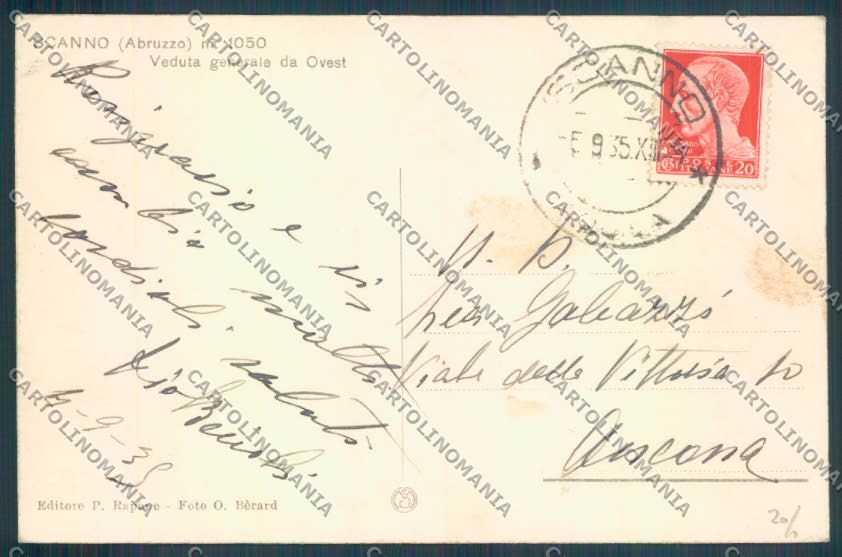 L'Aquila Scanno cartolina ZB7204 – retro