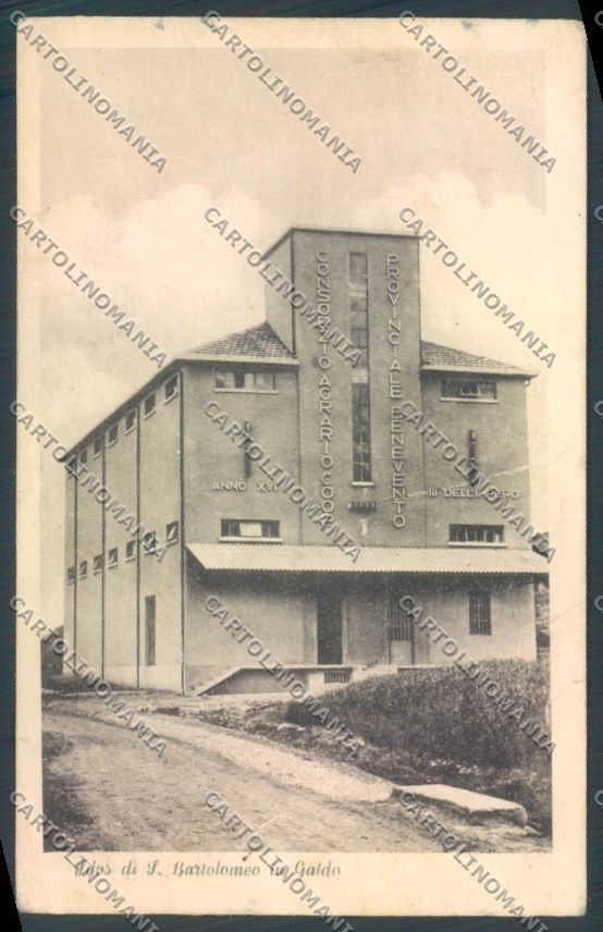 Benevento San Bartolomeo Galdo Fascismo PIEGHINA TRACCE UMIDO cartolina ZB7226 – fronte