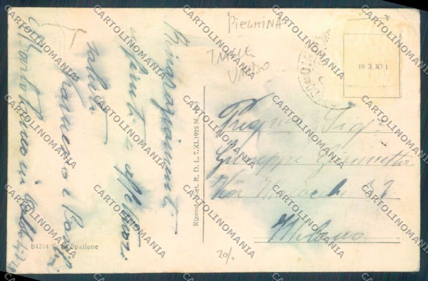 Benevento San Bartolomeo Galdo Fascismo PIEGHINA TRACCE UMIDO cartolina ZB7226 – retro