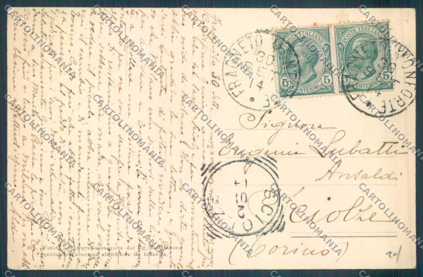 Benevento Fragneto Monforte cartolina ZB7241 – retro