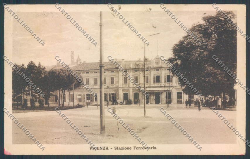 Vicenza Città Stazione Ferroviaria PIEGA cartolina ZB7284 – fronte