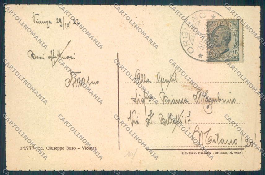 Vicenza Città Monte di Pietà cartolina ZB7319 – retro