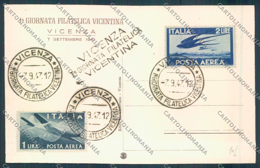 Vicenza Città Giornata Filatelica Vicentina cartolina ZB7328 – retro