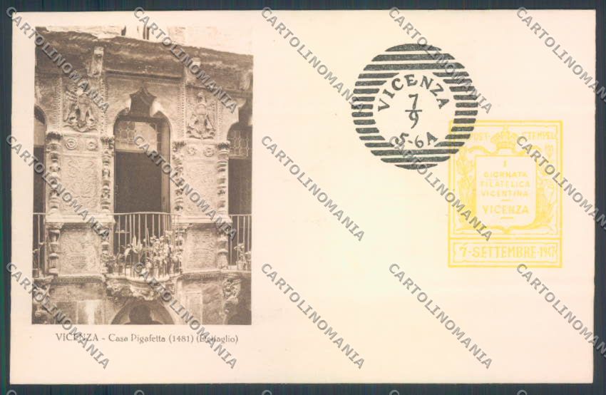 Vicenza Città Giornata Filatelica Vicentina cartolina ZB7332 – fronte