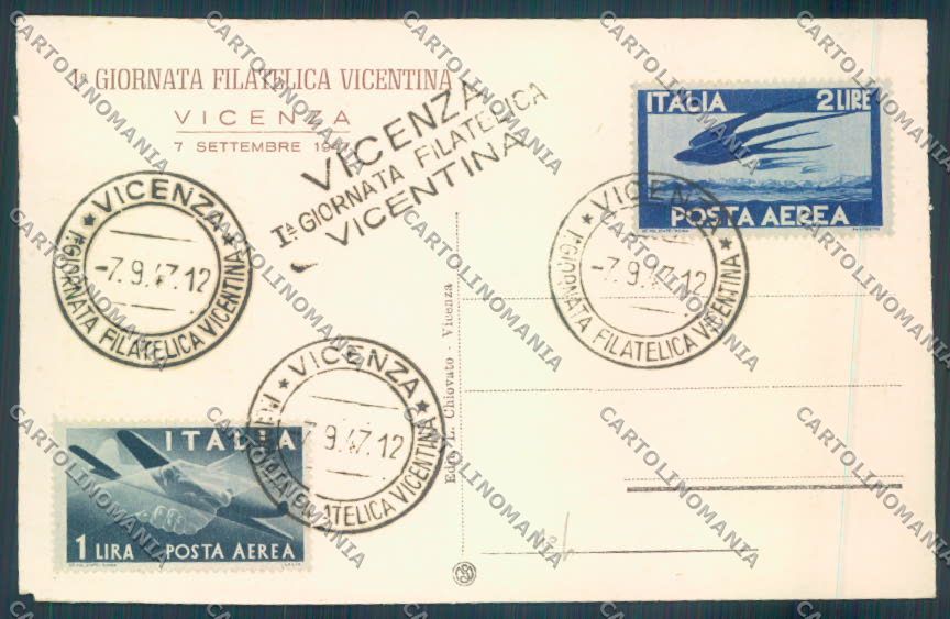 Vicenza Città Giornata Filatelica Vicentina cartolina ZB7333 – retro