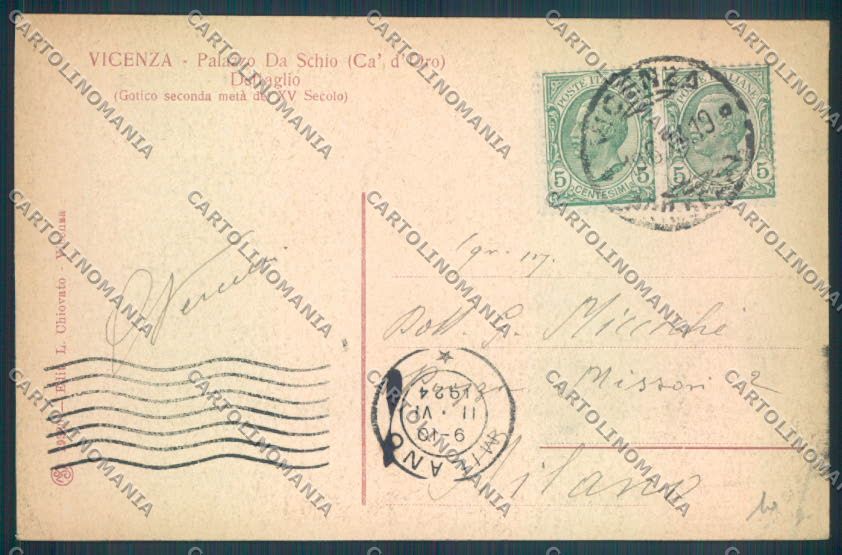 Vicenza Città cartolina ZB7368 – retro