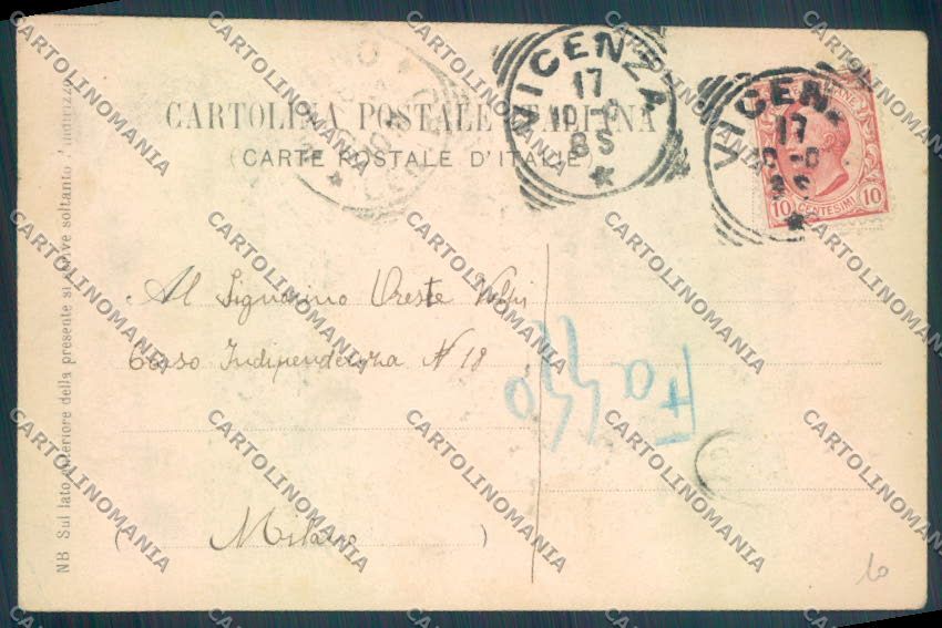 Vicenza Città cartolina ZB7390 – retro