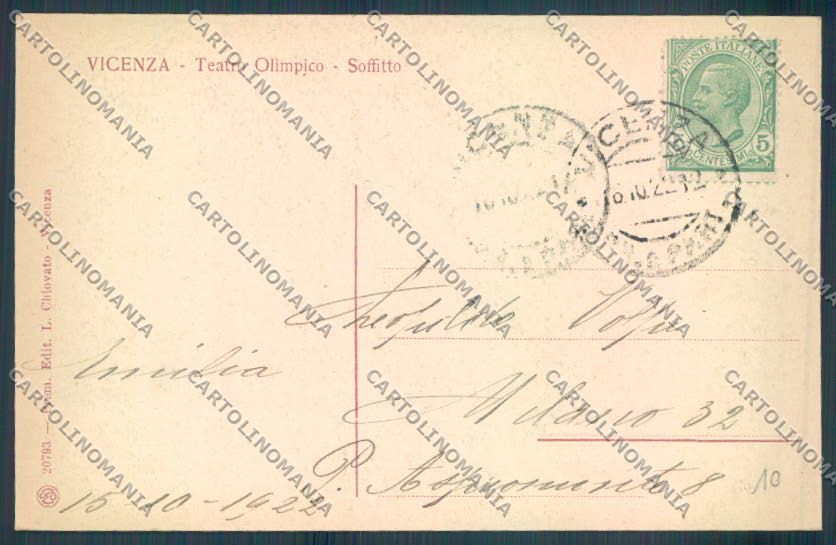 Vicenza Città cartolina ZB7398 – retro