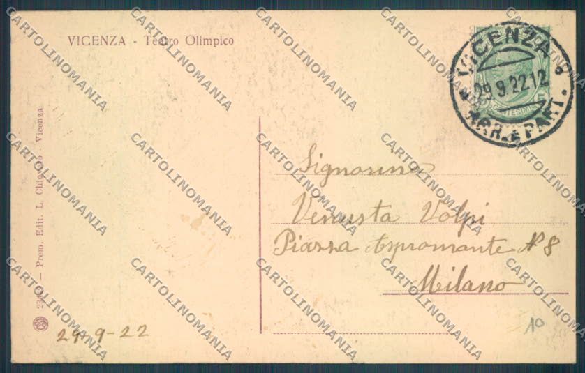 Vicenza Città cartolina ZB7401 – retro