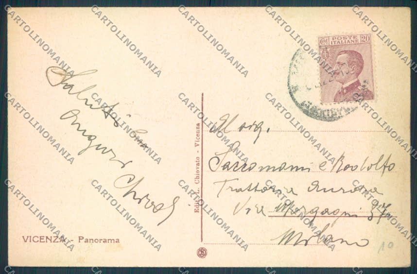 Vicenza Città cartolina ZB7433 – retro