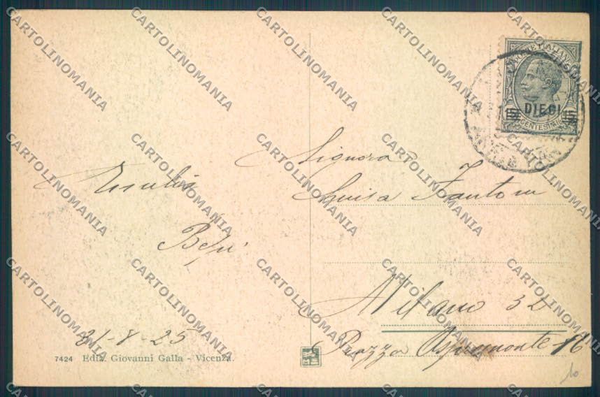 Vicenza Città cartolina ZB7453 – retro