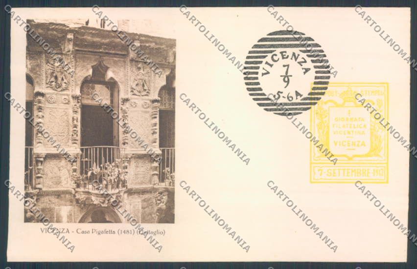 Vicenza Città Giornata Filatelica Vicentina cartolina ZB7492 – fronte