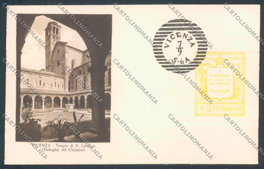 Vicenza Città Giornata Filatelica Vicentina cartolina ZB7493 – fronte