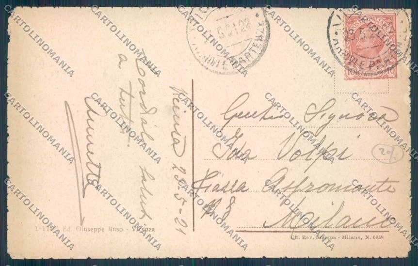 Vicenza Città Banca d'Italia cartolina ZB7603 – retro