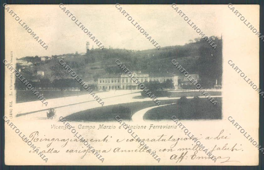 Vicenza Città Stazione Ferroviaria cartolina ZB7604 – fronte