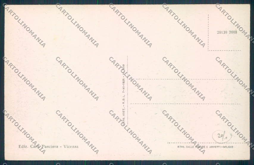 Vicenza Città Stazione Ferroviaria cartolina ZB7620 – retro