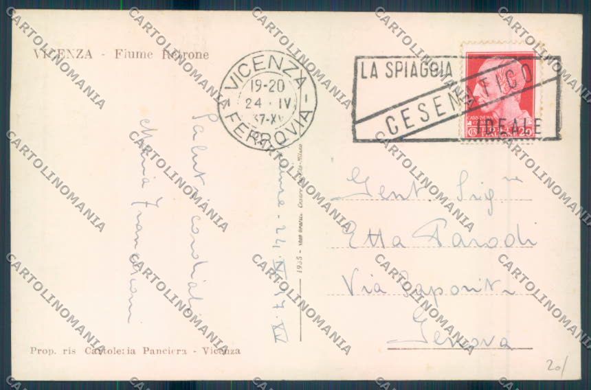 Vicenza Città Foto cartolina ZB7635 – retro