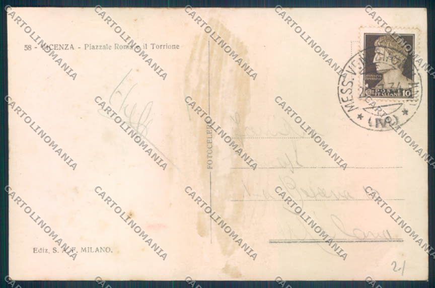 Vicenza Città Foto cartolina ZB7636 – retro