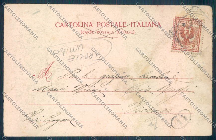 Vicenza Recoaro Terme TRACCE UMIDO cartolina ZB7650 – retro
