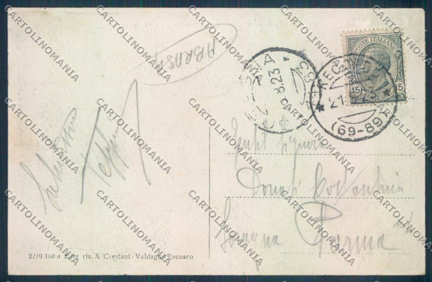 Vicenza Recoaro Terme ABRASA cartolina ZB7651 – retro