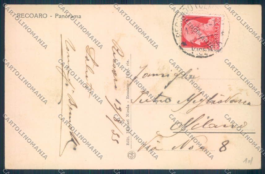 Vicenza Recoaro Terme cartolina ZB7687 – retro