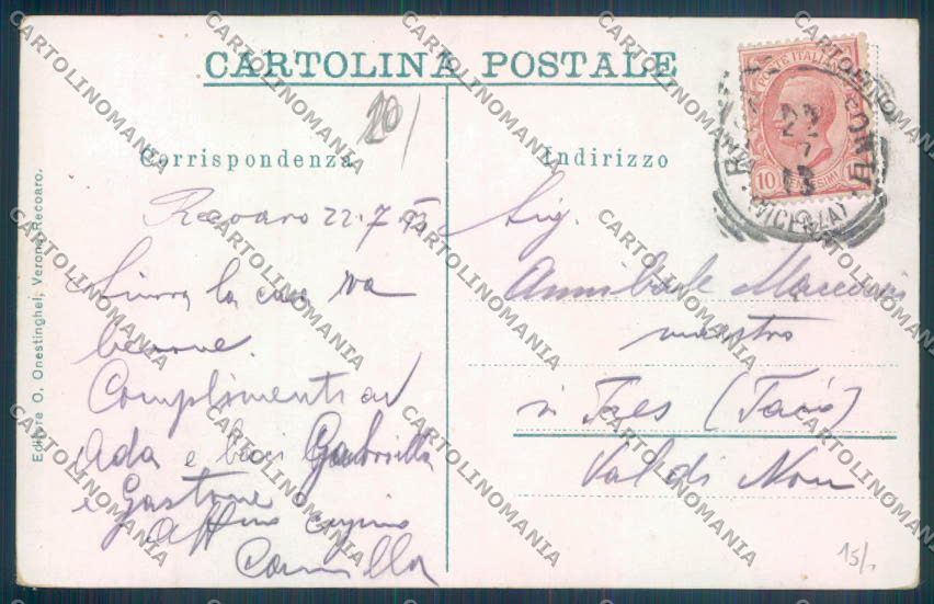 Vicenza Recoaro Terme cartolina ZB7708 – retro