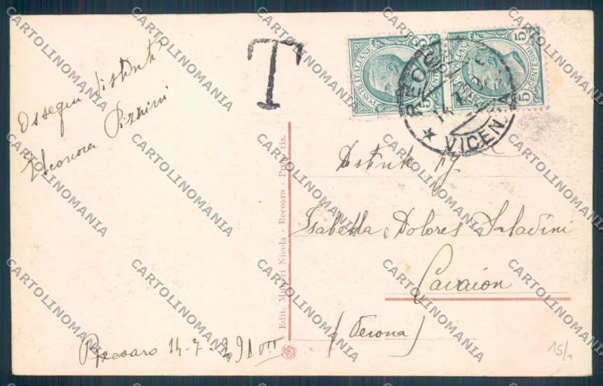 Vicenza Recoaro Terme cartolina ZB7710 – retro