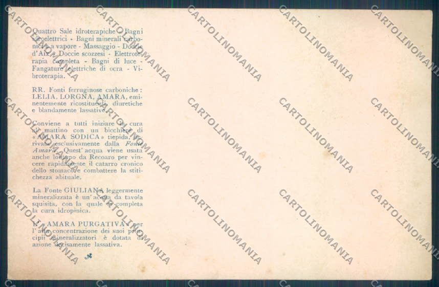 Vicenza Recoaro Terme Pubblicitaria cartolina ZB7715 – retro