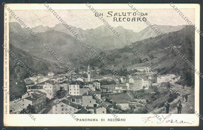 Vicenza Recoaro Terme Un saluto da cartolina ZB7736 – fronte