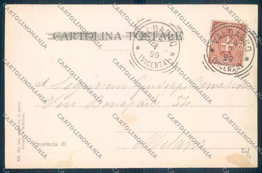 Vicenza Recoaro Terme cartolina ZB7751 – retro
