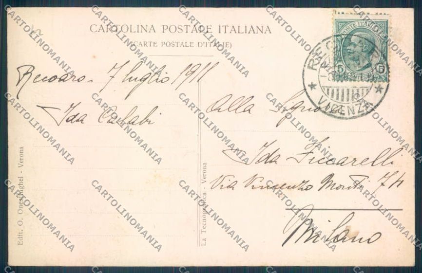Vicenza Recoaro Terme cartolina ZB7759 – retro