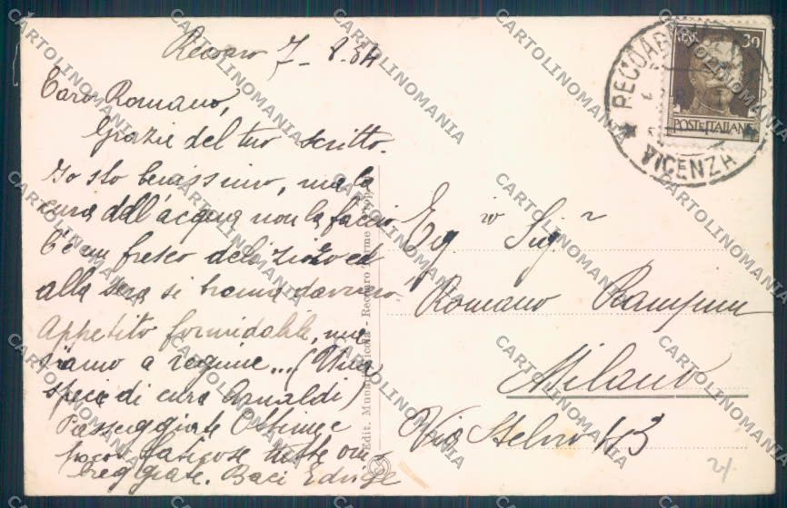 Vicenza Recoaro Terme cartolina ZB7764 – retro