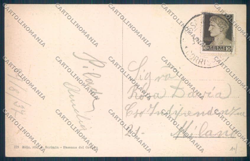 Vicenza Bassano del Grappa cartolina ZB7800 – retro