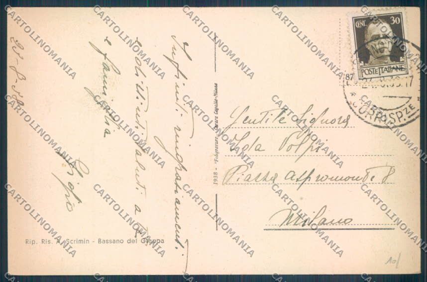 Vicenza Bassano del Grappa cartolina ZB7818 – retro