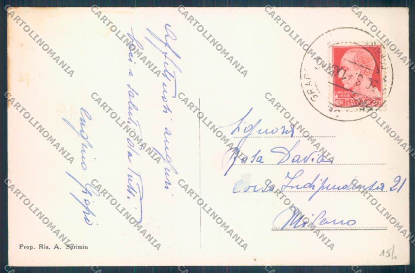 Vicenza Bassano del Grappa Generale Giardino cartolina ZB7842 – retro