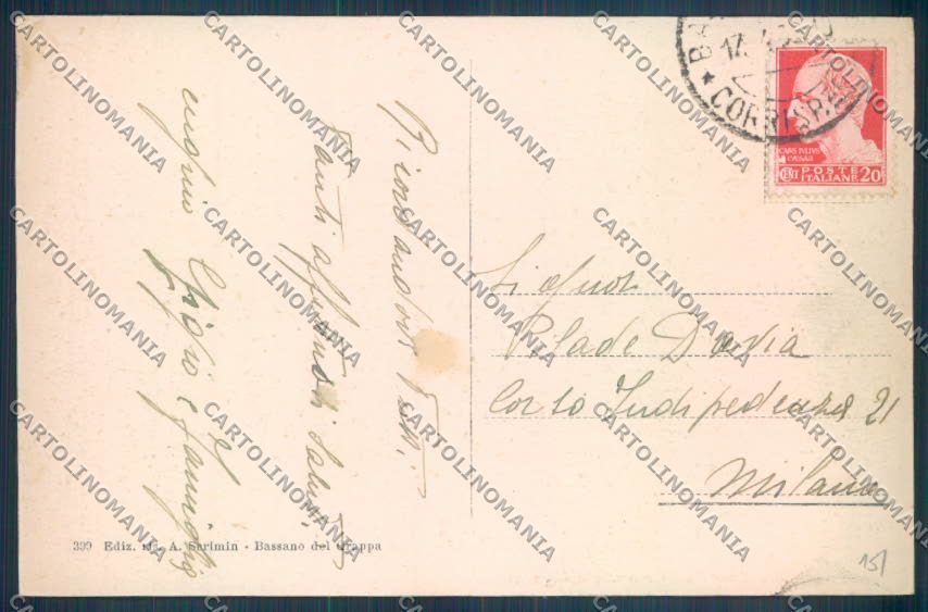 Vicenza Bassano del Grappa cartolina ZB7845 – retro