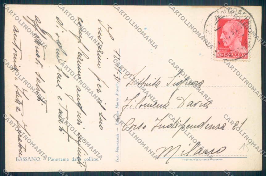 Vicenza Bassano del Grappa cartolina ZB7864 – retro