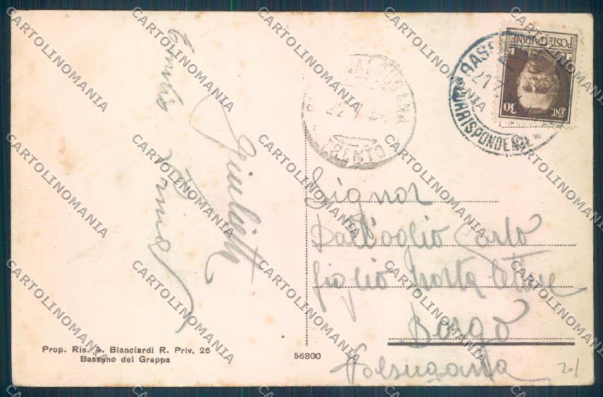 Vicenza Bassano del Grappa cartolina ZB7873 – retro