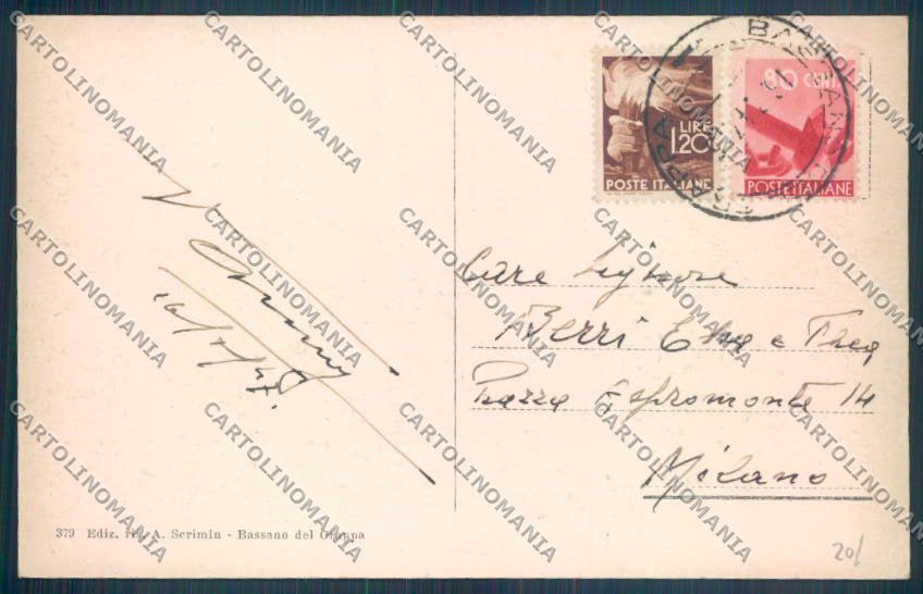 Vicenza Bassano del Grappa cartolina ZB7880 – retro