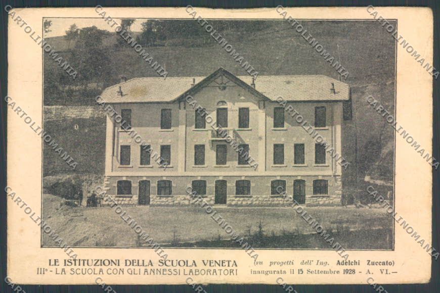 Vicenza Bassano del Grappa Scuola PIEGA cartolina ZB7902 – fronte