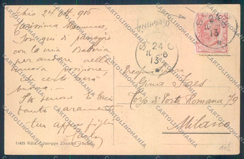 Vicenza Schio Senatore Alessandro Rossi PIEGHINA cartolina ZB7912 – retro
