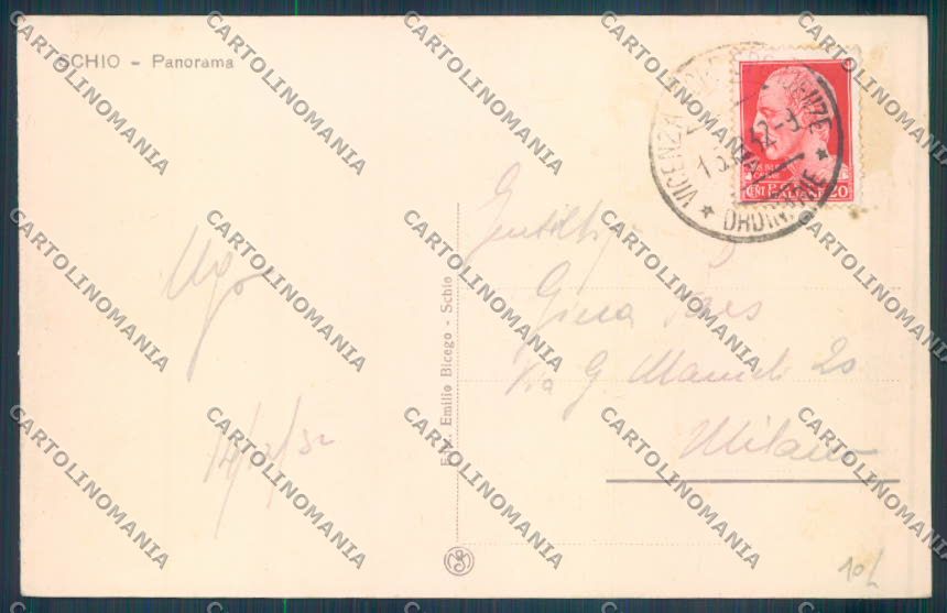 Vicenza Schio Lanificio Rossi cartolina ZB7913 – retro